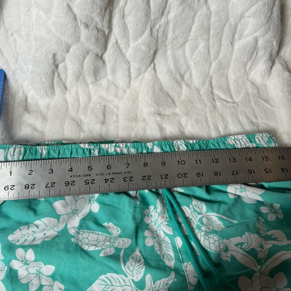 RAINFOREST turquoise Turtle Men's Swim Trunks Lined Pockets Tie Front Size Small - Picture 5 of 9